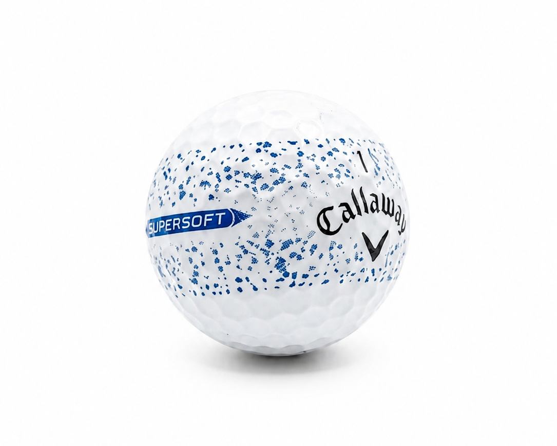 12 Recovered Callaway Supersoft Blue Splatter Paint